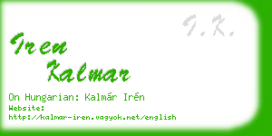 iren kalmar business card