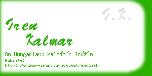 iren kalmar business card
